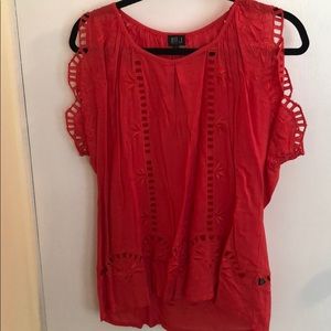 Red Lace Summer Top
